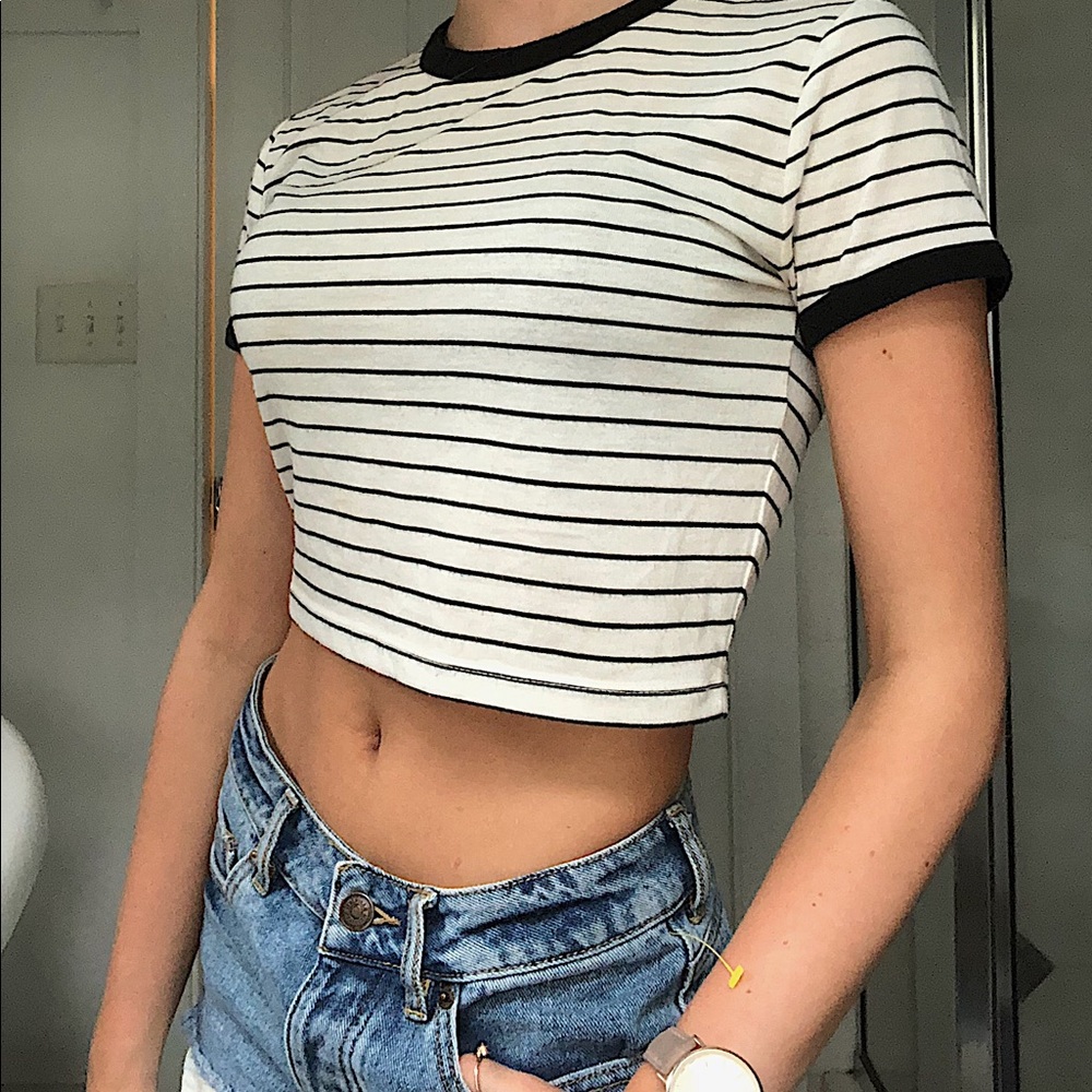 Striped crop top